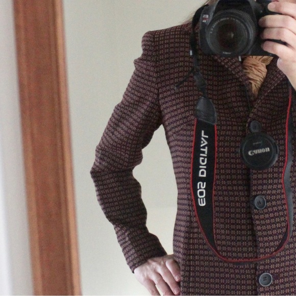 MOISELLE Lightweight Wool Blend Car Coat Fall Jacket Lined Small S Medium M - Picture 4 of 9